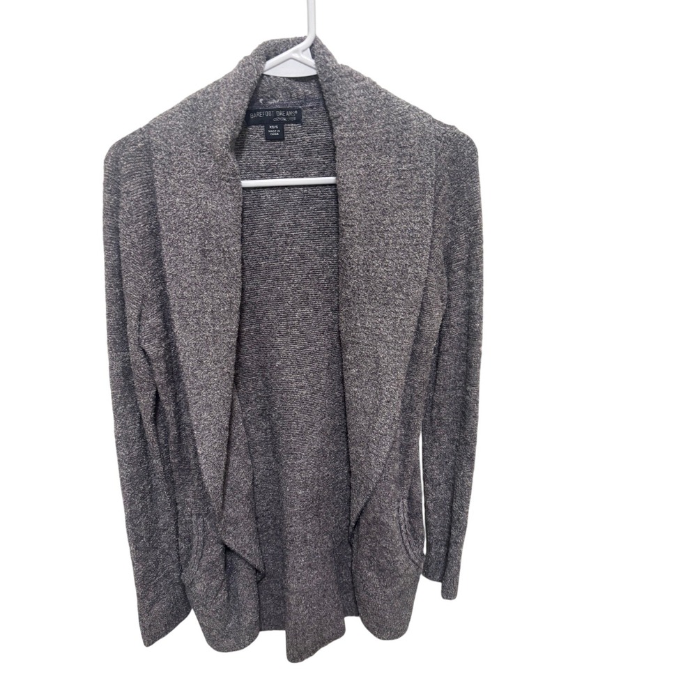 Barefoot Dreams CozyChic Lite Circle Cardigan Gray XS/S Open Front Sweater